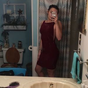 burgundy/wine colored homecoming dress!